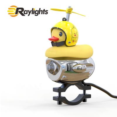 China Motorcycle Retrofit LED Yellow Outer Headlight Broken Wind Duck White Light Gold CP216 Duck for sale