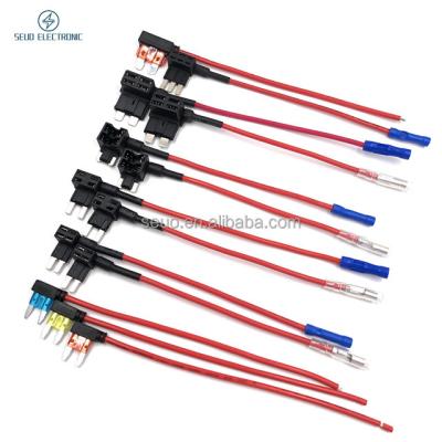 China 2021 Brand LOW VOLTAGE SEUO NEW China Supply ATC 300mm Gauge 10 150+150mm In Line Auto Fuse Holder for sale