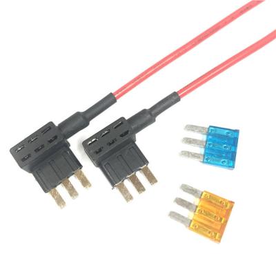 China 5A-40A Car Add-a-Circuit Auto Fork TAP 3 Micro Car Fuse Holder Raspberry Pi Camera Tap Add Circuit Blade Fuse Holder Mini for sale