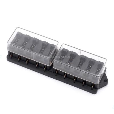 China 10 Way Blade ATO Standard Circuit Fuse Box Standard Blade Fuse Box Block Holder 10 Way for sale