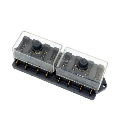 China Hot Selling Waterproof Auto Standard Fuse Block 8 Circuit MultiWay Blade Standard Fuse Box With Nut 8 Way for sale