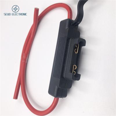 China A.W.G. PA 8 Waterproof PVC Fuse Holder MAXI Blade Fuse Holder Inline Wire 12-24V Copper Volt Gauge for sale