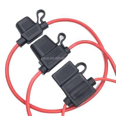 China Hot Selling PA 1015AWG 8AWG 10AWG Maxi Auto Fuse Holder Waterproof PVC Fuse Holder Copper Wire for sale