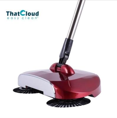 China Eco - Friendly Creative Spin Brush Floor Sweeper Stainless Steel Tube Handle for sale