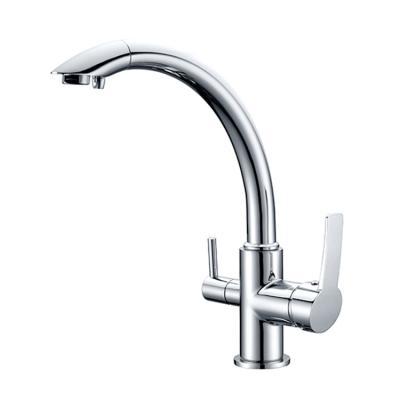 China Pull Out JIAEN Luxury Brass Material Spray Kitchen Faucet For Sink Hot And Cold Water Faucet Kitchen Shower Splash Faucet for sale