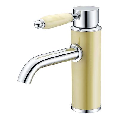 China Hot Selling Thermostatic Faucets Cold And Hot Mixer Tap Green Jade Basin Mixer Single Handle Bathroom Water Faucet for sale