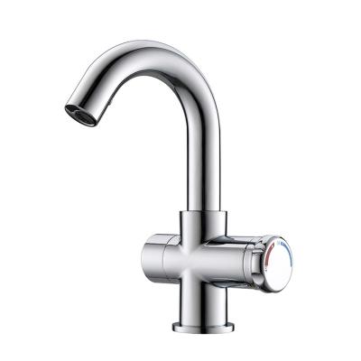 China Brass Metered Chrome Plating Hot And Cold Water Faucets Thermostatic Induction Faucet Touch Tap Basin Mixer for sale