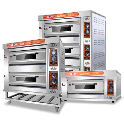 China Commercial liquefied gas one-layer, two-layer two-layer four-dish baking bread cake oven large capacity gas oven for sale