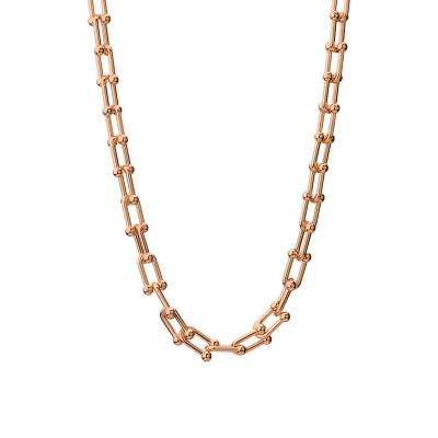 China CLASSIC Classic T Note Stainless Steel Bamboo Chain Necklace Waterproof Without Faded Hypoallergenic For Women Gifts for sale