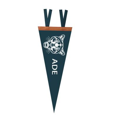 China Health Care Institute Paper Pennants Felt Football Custom Shape Customized Flag Banner for sale