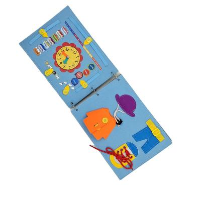 China Educational Toy New Toddlers Busy Felt Board for Toddlers Montessori Sensory Activity Board Learning Board for sale