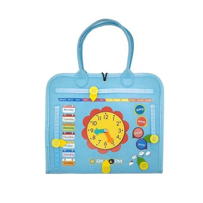 China Educational Toy Jigsaw puzzle dress up learning sensory board toddler felt busy board toys montessori activity board for sale