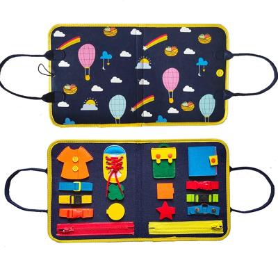 China Educational Toy Factory Sale Various Foldable Dressing Learning Board Balloon Printing Busy Board Learning Board for sale