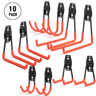 China Heavy Duty Iron Double Utility Garage Hooks Steel Garage Storage Hooks for sale