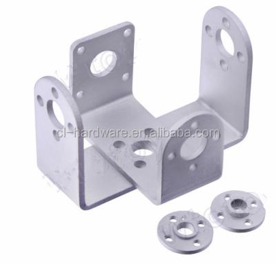 China Steel 2 Metal U Brackets RC Robot Servo Spare Parts + 2 Round Servo Mount Brackets for sale