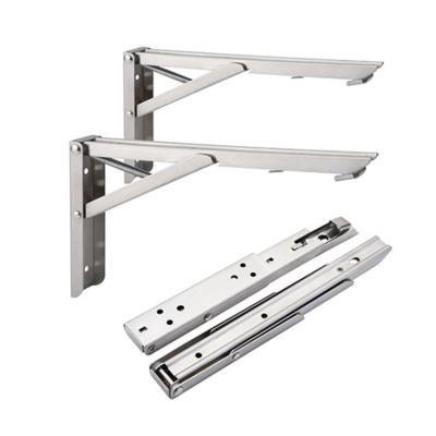 China Triangular Folding Stainless Steel Wall Shelf Bracket Stainless Steel Bracket for sale