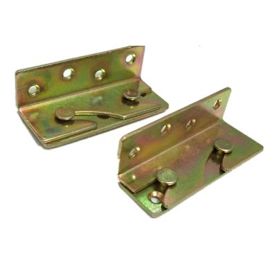 China Steel Frame Corner Spring Bed Connecting Hinges And Brackets for sale