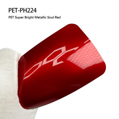 Κίνα PET-PH224 PET Super Bright Metallic Soul Κόκκινη ταινία περιτύλιξης αυτοκινήτου PET 1.52*18M προς πώληση