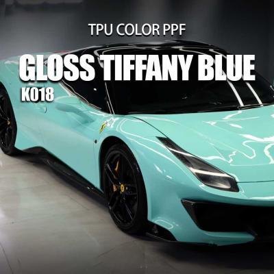 China K018 Gloss Blue Car TPU Color Paint Protection Film Removable Car Wraps for sale