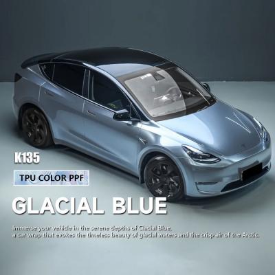 Cina K135 TPU blu glaciale pellicola protettiva per verniciature auto a colori Ppf pellicola per il corpo intero in vendita