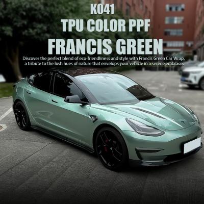 China K041 TPU Autoverf Beschermingsfolie 8.0 Mil Met Francis Groen Kleur Ppf Kleurfolie Te koop