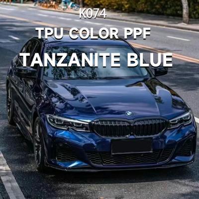 China K074 Tanzanite Blue TPU Color Car Paint Protection Film Auto Vinyl Wrap for sale