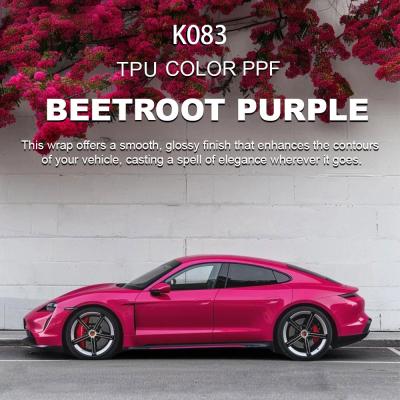 China K083 Beet Purple TPU Color PPF Film Full Car Wrap Roll Te koop