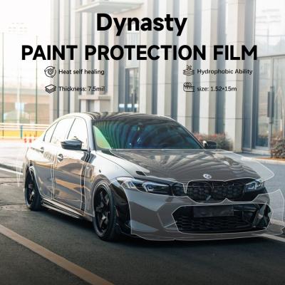 China Dynasty 1.52*15m Vinyl Car Wrap Proteção de filme auto-curação Clear Wrap à venda