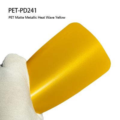 중국 PET-PD241 페트 자동차 접착 필름 매트 금속 열파 노란색 판매용