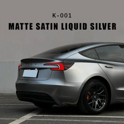 China Matte Ppf Wrap Satin Flüssiges Silber TPU Farbe 7.5mil K-001 Vinyl Wickelfilm zu verkaufen