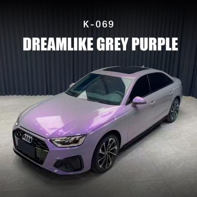 China Dreamlike Grey Purple TPU Color Car Paint Protection Wrap 7.5mil K-069 for sale