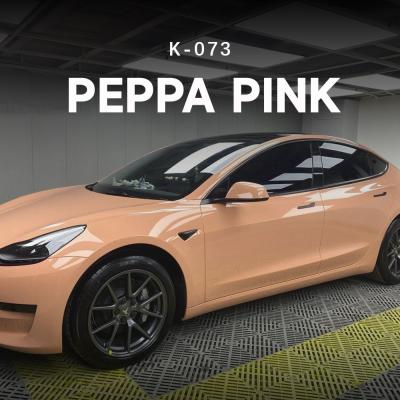 China Peppa Pink TPU Color Car Paint Protection Film Color Vinyl Wrap 7.5mil K-073 for sale