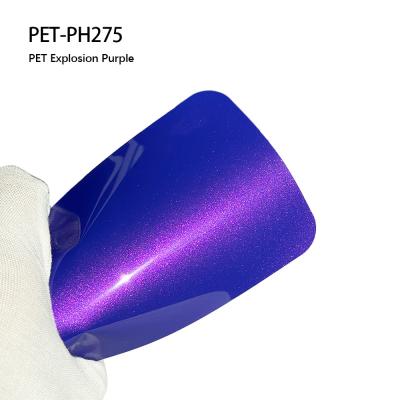 中国 PET-PH275 PET 爆発耐性 紫色PVCカーラップフィルム 販売のため