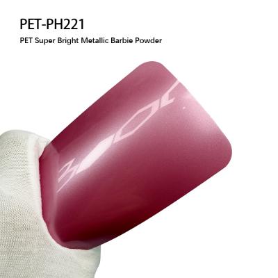 China PET-PH221 PET Gloss Wrap Film 1.52 X 18m/Roll Bright Metallic Barbie Powder Color for sale