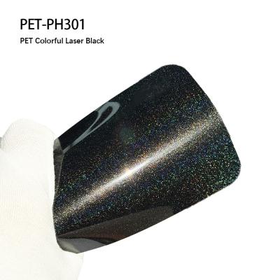 China PET-PH301 PET Colorful Laser Black Car Pvc Decorative Films 7.5mil for sale