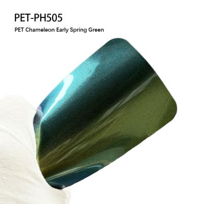 중국 PET-PH505 PET 카멜레온 초봄 녹색 색상 변화 필름 크립 저항 판매용