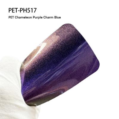 China PET-PH517 PET Chameleon Purple Charm Blue Car Color Changing Film 1.52 X 18m/Roll for sale