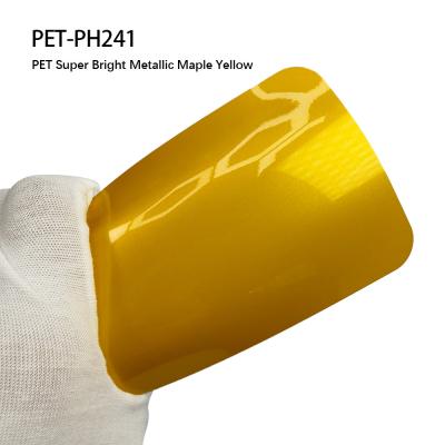 Chine PET-PH241 PET Super lumineux métallique Maple jaune auto auto auto auto auto adhérent résistant aux rayures pour la protection de la peinture à vendre