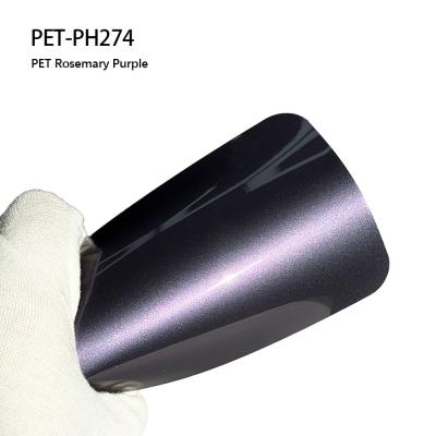 중국 PET-PH274 PET 로즈마리 퍼플 7.5mil 차체 스티커 자체 접착 랩 비닐 판매용