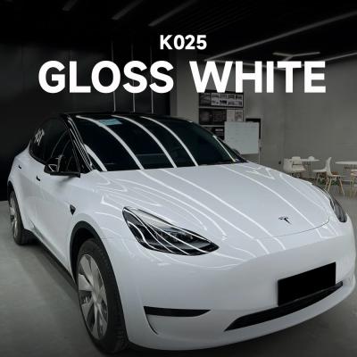 China K025 Glanzweiße TPU Farbfarbe Schutzfolie Auto Vollkörperumwicklung zu verkaufen