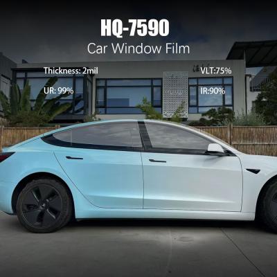 China HQ-7590 Car Window Tint Film 2.0 Mil With 90% IR And 99% UR for sale