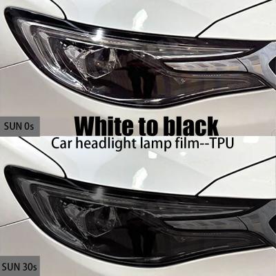 China Hydrophobic TPU Car Lamp Film Self Healing Scratch Resistant White To Black 0.3*15m for sale