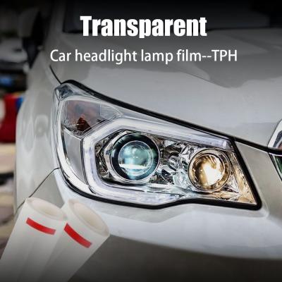 China Hydrophobic TPU Self Healing Car Light Film Transparent 0.3*15m Scratch Resistant for sale