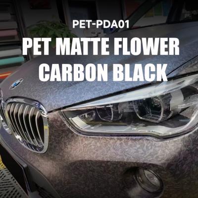 China PET-PCA01 PET Flower Black Carbon Fiber PPF Film Custom Car Vinyl Wrap for sale