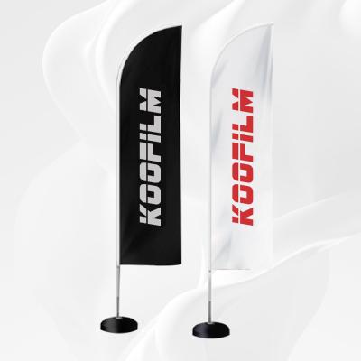 China KP06 KOOFILM Serviços OEM Bandeira de Penas Bandeira de Penas Preta Com Logotipo KOOFILM. Disponível Para Soluções de Design Personalizado à venda