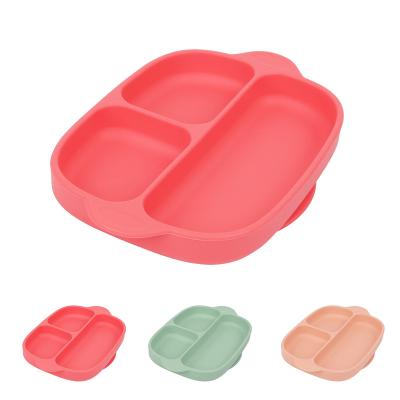 China Best OEM Food Grade Soft Silicone Baby Place Mat Dishes Kids Food Dishes for sale