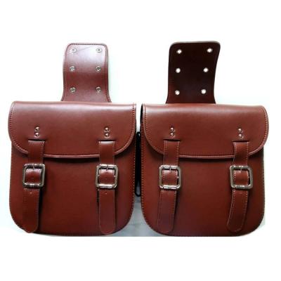 China Motorcycle Accessory Saddle Bag Big PU Leather Side Bag 290x130x300MM for sale