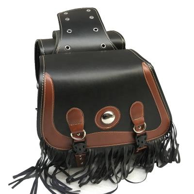 China Motorcycle Accessory Motorbike Saddle Bag PU Leather Vintage Fashion Side Bag Wear-resisting zu verkaufen