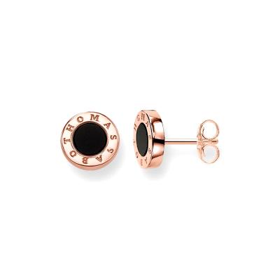 China Vintage Simple Design Cute Jwellary Men Women Stud Earrings Small Round CZ Zircon Black Fashion Earring Stud for sale