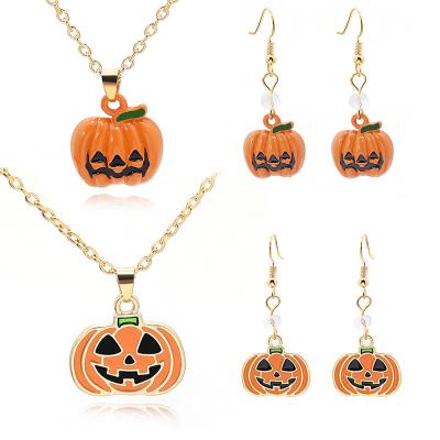 China 2021 Fashion Jewelry Halloween Style Necklace Halloween Ghost Hat Pumpkin Earrings Acrylic Magic Halloween Earrings for sale